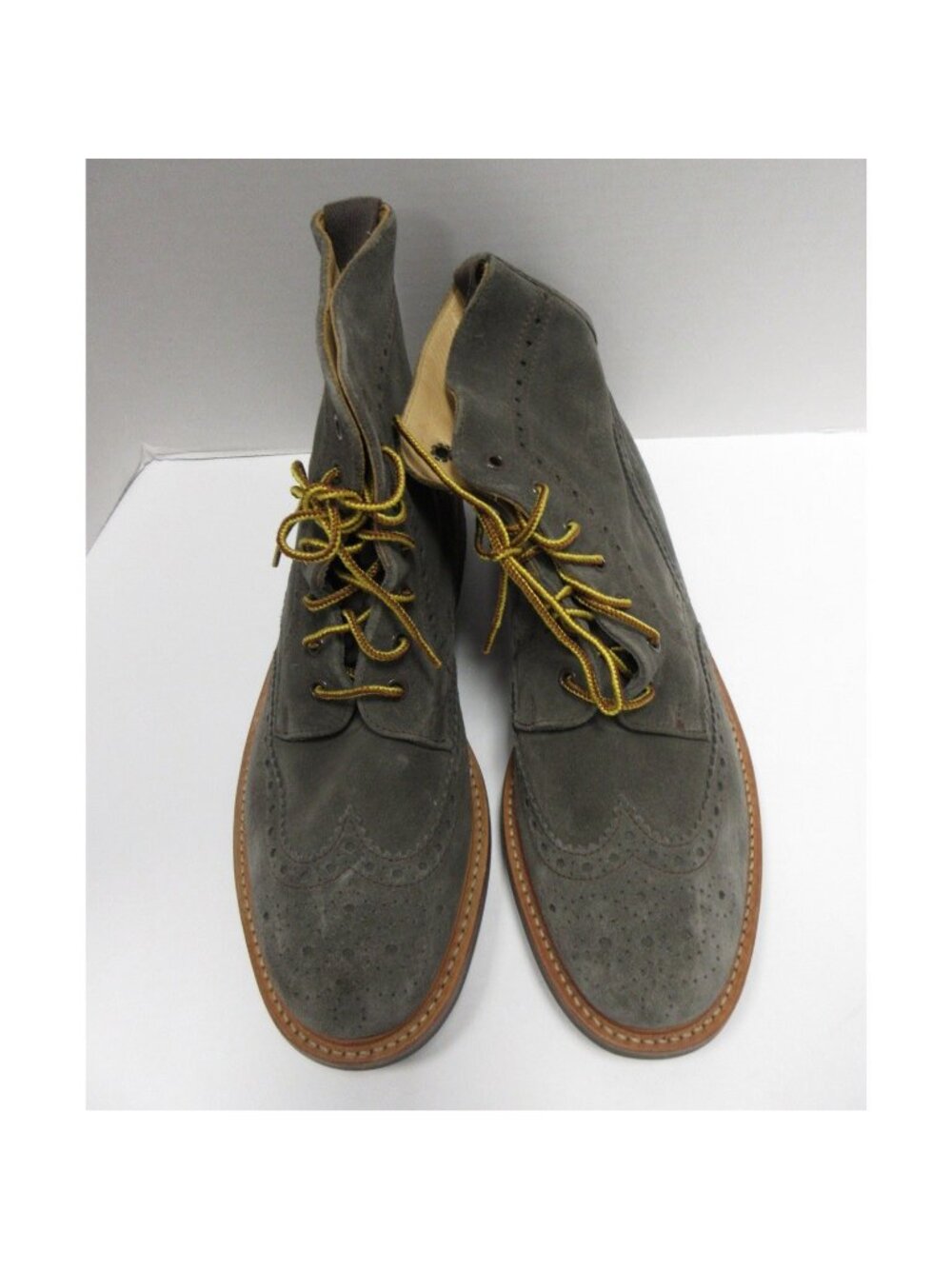 Mark McNairy Boots 11 New Amsterdam Suede Wingtip Brogue Lug Sole
